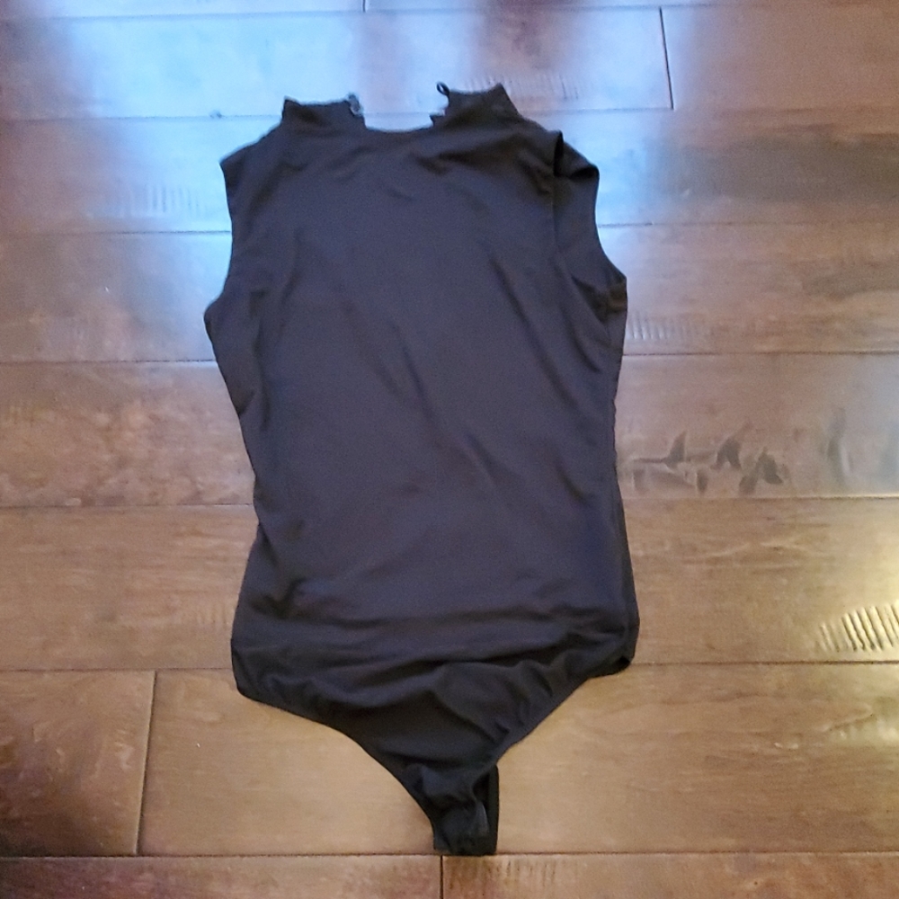 Lulu's Black Sleeveless Bodysuit
